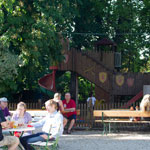 Der Biergarten im Kirchheimer Hirschgarten