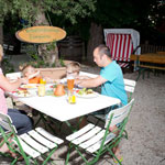 Der Biergarten im Kirchheimer Hirschgarten