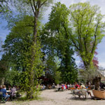 Der Biergarten im Kirchheimer Hirschgarten